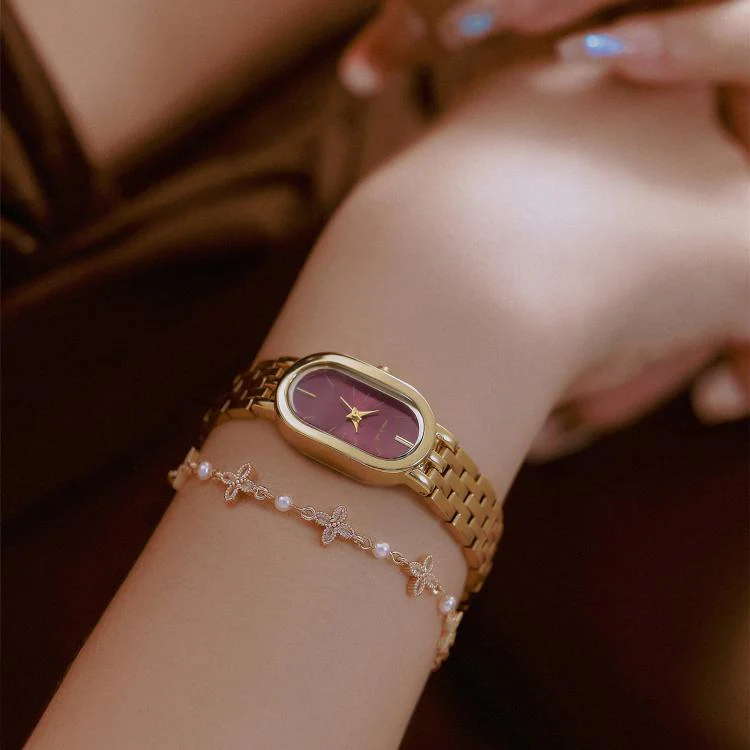 BS Bee Sister FA1905 Womens Vintage Oval Watch Quartz Dress Watch with Butterfly Clasp(Gold) - Image 5