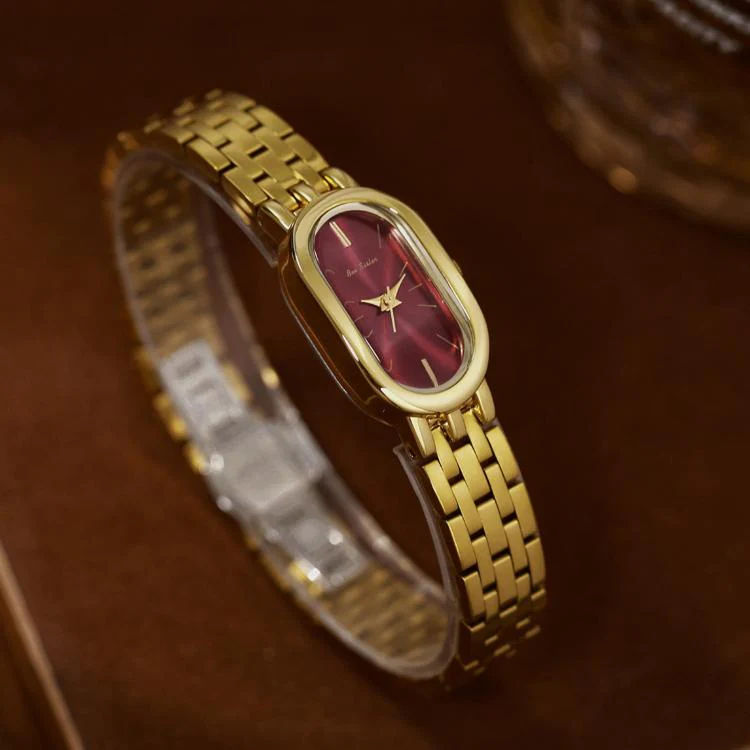BS Bee Sister FA1905 Womens Vintage Oval Watch Quartz Dress Watch with Butterfly Clasp(Silver White) - Image 2