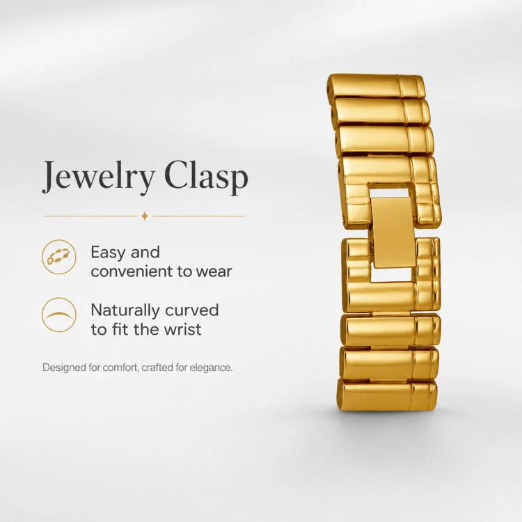 BS Bee Sister FA1927 Womens Vintage Watch Elegant Asymmetrical Geometric Quartz Watch With Metal Strap(Gold White) - Image 3