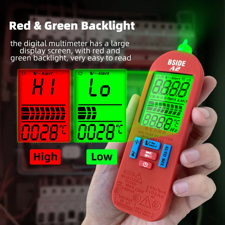 BSIDE A2 Charging Model Mini Digital Auto-Ranging Pencil Multimeter, Specification: Standard - Image 7
