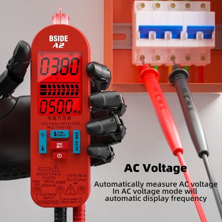 BSIDE A2 Charging Model Mini Digital Auto-Ranging Pencil Multimeter, Specification: Standard - Image 9