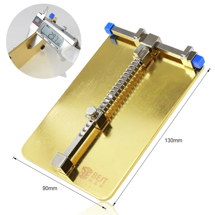 BST- 001C Stainless Steel Circuit Board soldering desoldering PCB Repair Holder Fixtures Cell Phone Repair Tool(Gold) - Image 3