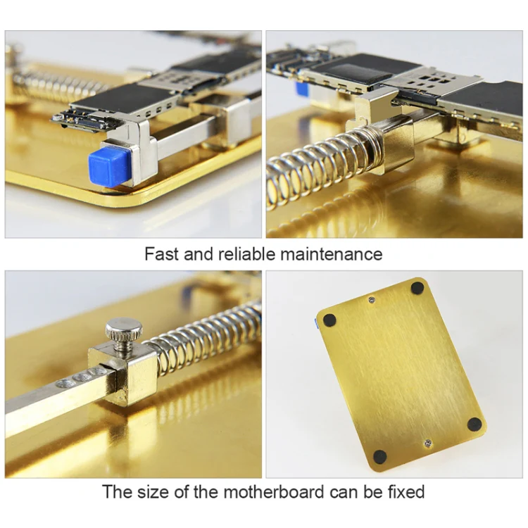 BST- 001C Stainless Steel Circuit Board soldering desoldering PCB Repair Holder Fixtures Cell Phone Repair Tool(Gold) - Image 5