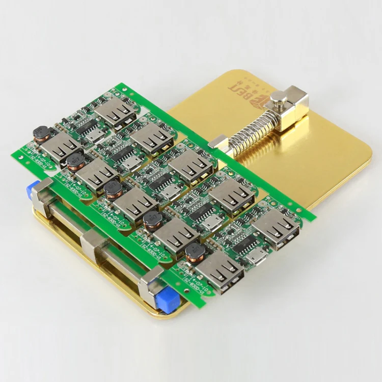 BST- 001C Stainless Steel Circuit Board soldering desoldering PCB Repair Holder Fixtures Cell Phone Repair Tool(Gold) - Image 6