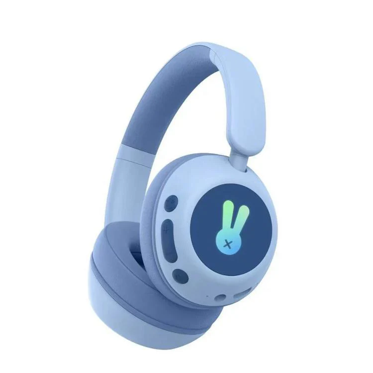 BT08C Bluetooth Wireless Full-Cover Headphone for Children(Blue)