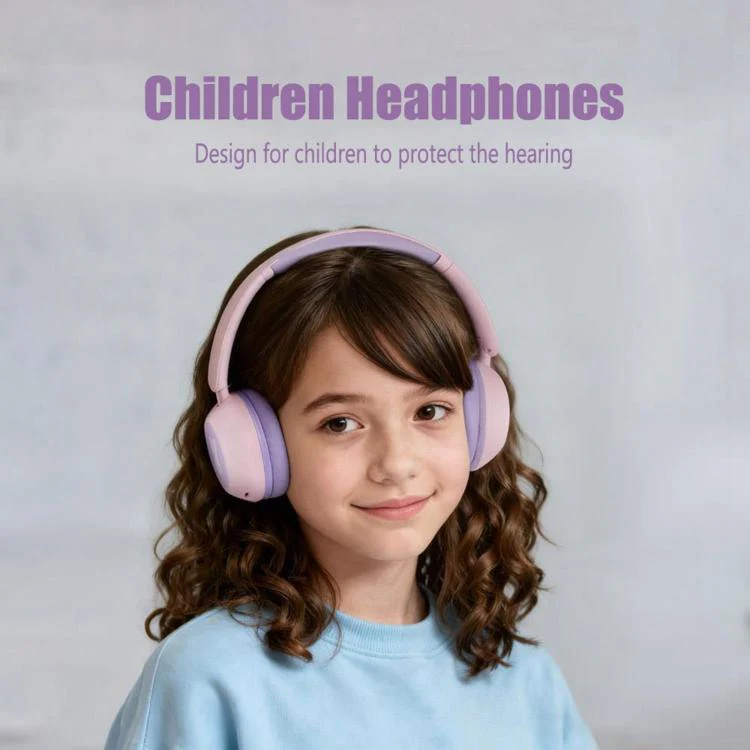 BT08C Bluetooth Wireless Full-Cover Headphone for Children(Blue) - Image 4