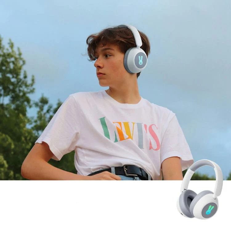 BT08C Bluetooth Wireless Full-Cover Headphone for Children(Blue) - Image 7