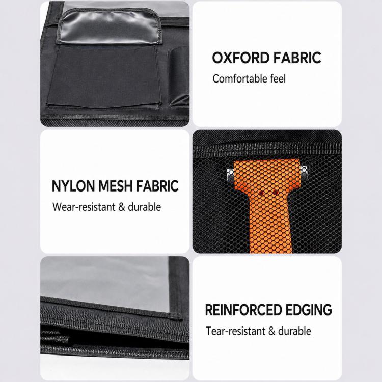 BY-1608 Oxford Cloth Car Seat Back Storage Bag Foldable Vehicle Dining Table Backseat Organizer - Image 10