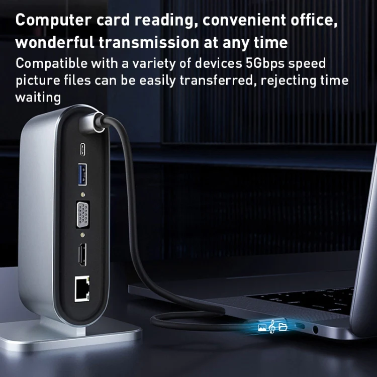BYL-2201 12 in 1 USB-C / Type-C HUB Adapter - Image 3