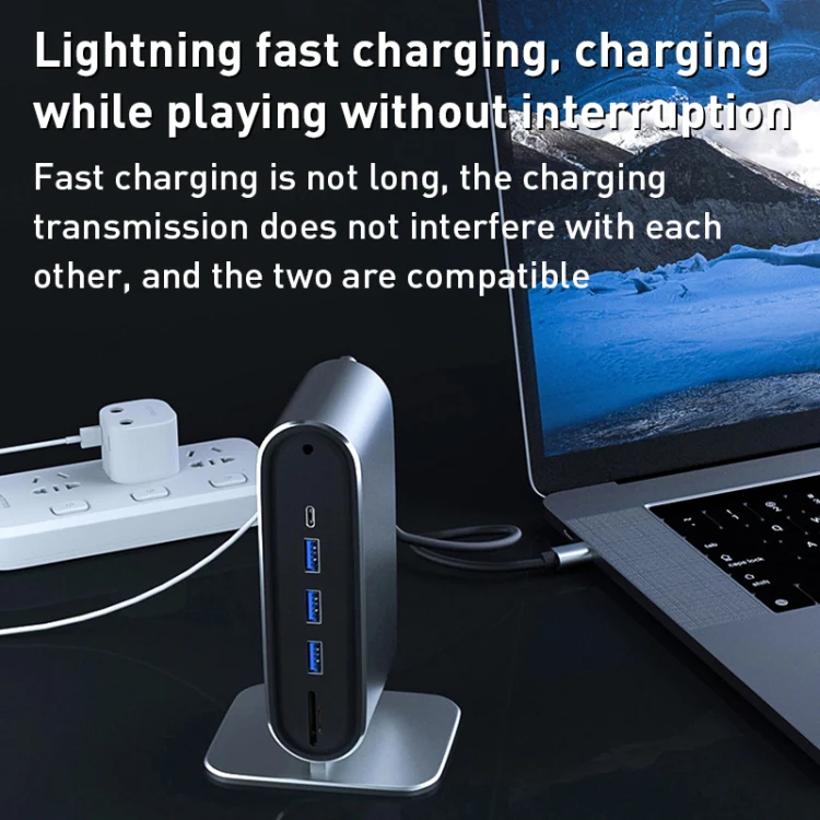 BYL-2201 12 in 1 USB-C / Type-C HUB Adapter - Image 5
