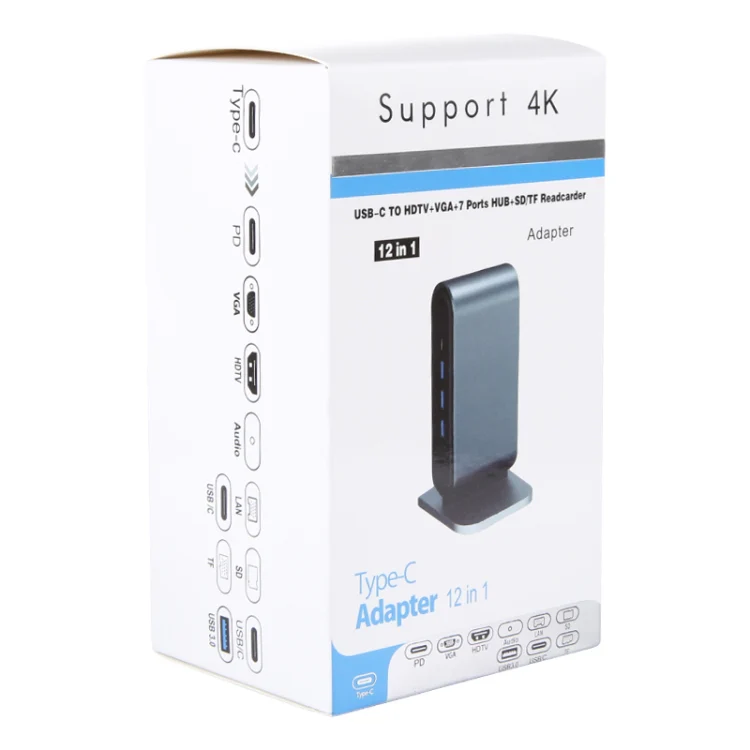 BYL-2201 12 in 1 USB-C / Type-C HUB Adapter - Image 7
