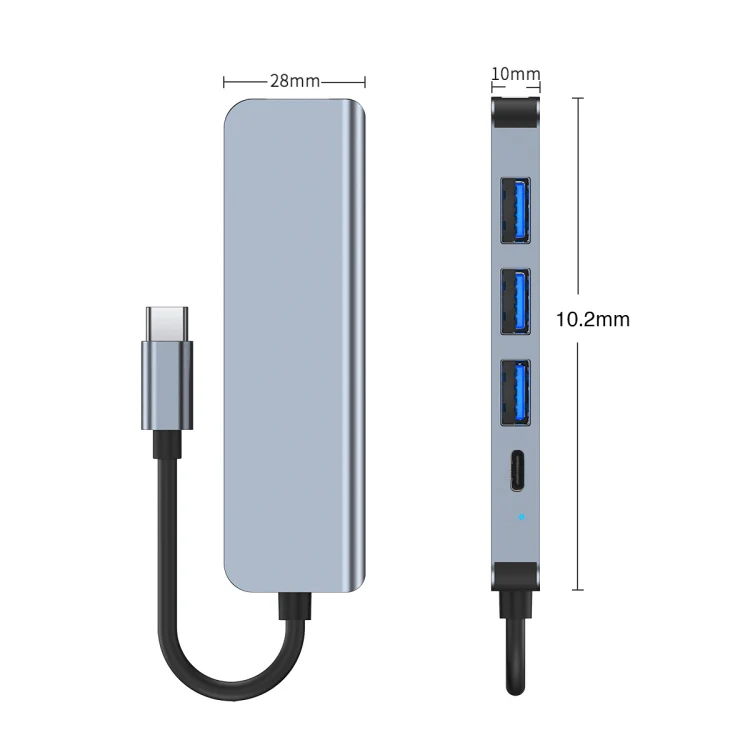 BYL-2301T 5 in 1 USB-C / Type-C to USB Multifunctional Docking Station HUB Adapter - Image 3