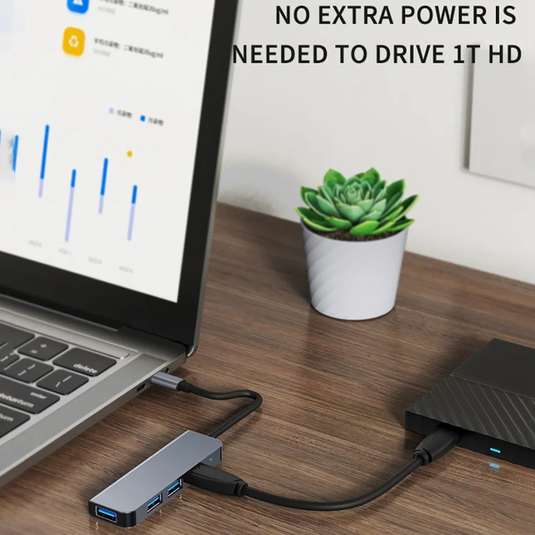 BYL-2301T 5 in 1 USB-C / Type-C to USB Multifunctional Docking Station HUB Adapter - Image 8