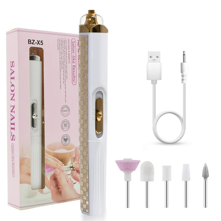 BZX5 5 In 1 USB Nail Polisher Peeling Manicure(Rose Pink) - Image 7