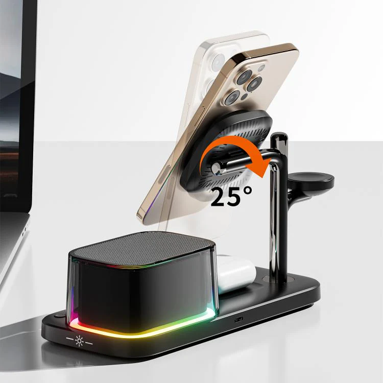 C09 Plus 5 in 1 Magnetic Wireless Charger(Black) - Image 7