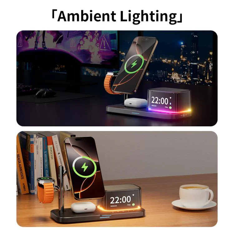 C09 Plus 5 in 1 Magnetic Wireless Charger(Black) - Image 9