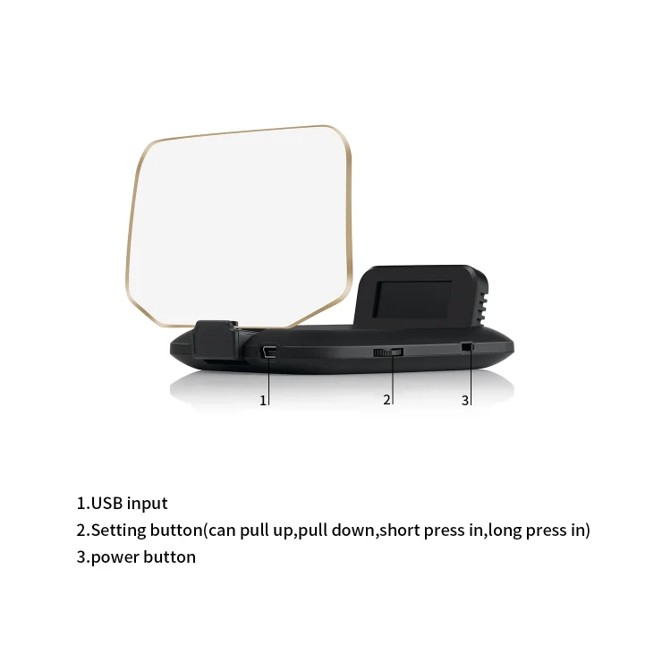 C1 OBD2 + GPS Mode Car HUD Head-up Display Compass / Speed / Water Temperature / Voltage Display / Speed Alarm / Fault Alarm - Image 8