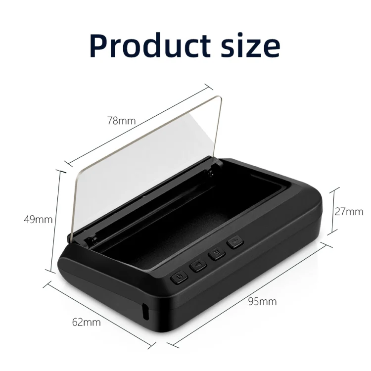C100 Car HUD Head-up Display OBD2 Fault Code Elimination Overspeed / Fault Alarm - Image 4