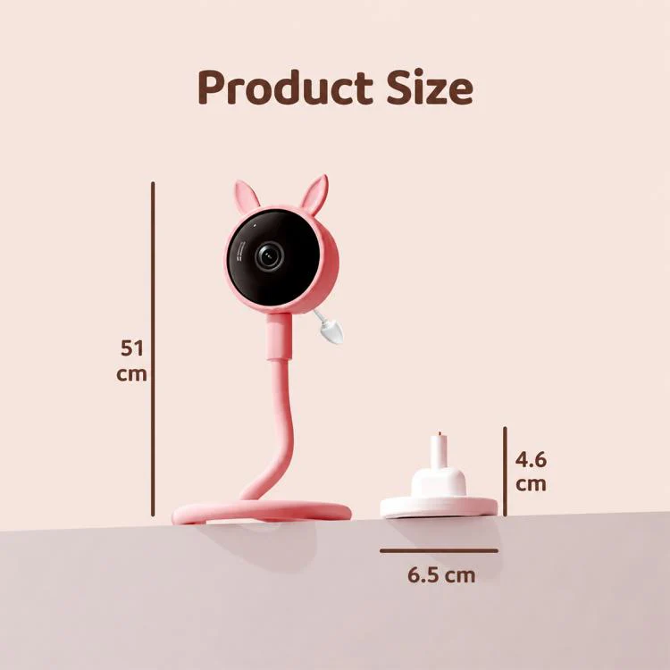 C11 2MP Wireless Wi-Fi Baby Monitor Care Camera, Plug Type:AU Plug(Pink) - Image 12