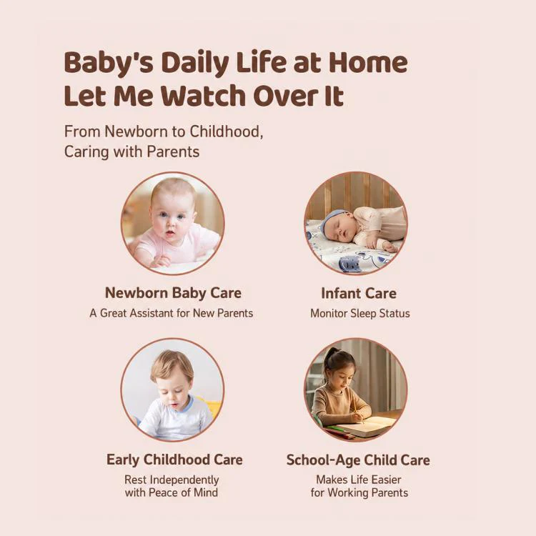 C11 2MP Wireless Wi-Fi Baby Monitor Care Camera, Plug Type:EU Plug(Pink) - Image 5
