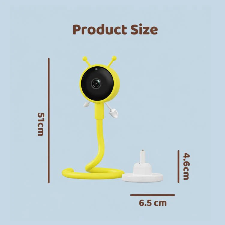 C11 2MP Wireless Wi-Fi Baby Monitor Care Camera, Plug Type:EU Plug(Yellow) - Image 12