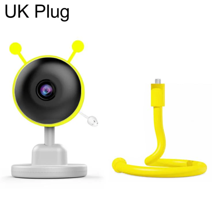 C11 2MP Wireless Wi-Fi Baby Monitor Care Camera, Plug Type:UK Plug(Yellow)