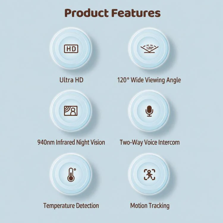 C11 2MP Wireless Wi-Fi Baby Monitor Care Camera, Plug Type:UK Plug(Yellow) - Image 4