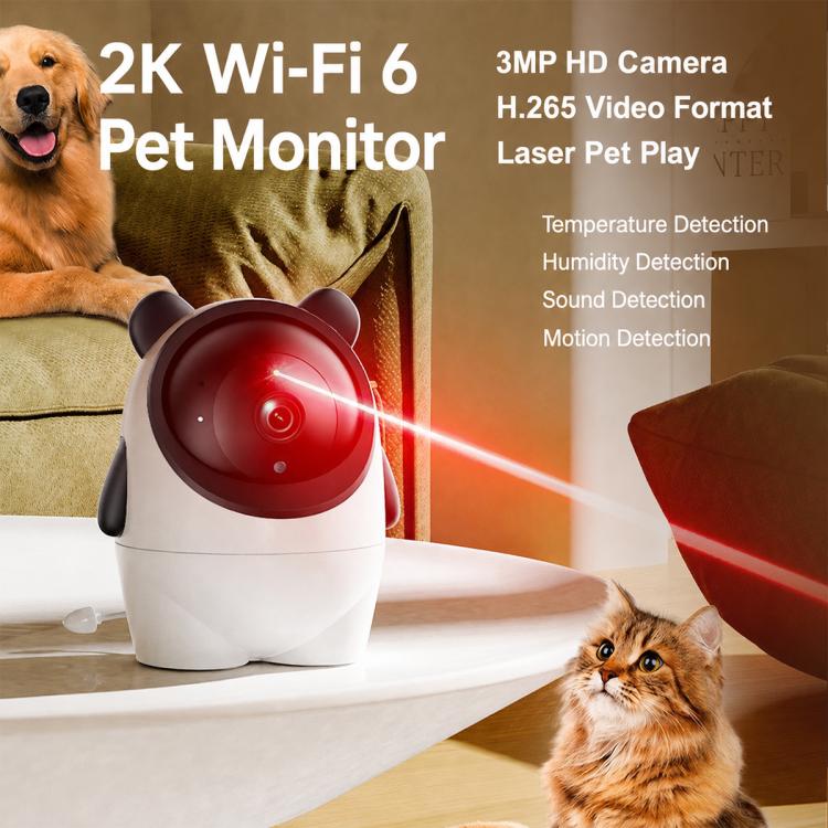 C13 2K 3MP Wireless Wi-Fi Baby Monitor Care Camera, Plug Type:EU Plug(White) - Image 2
