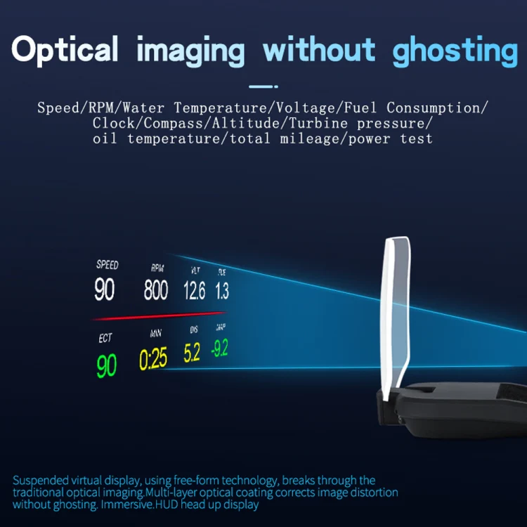C2 Car HUD Head-up Display GPS Digital Meter Water Temperature / Voltage / Speed - Image 3