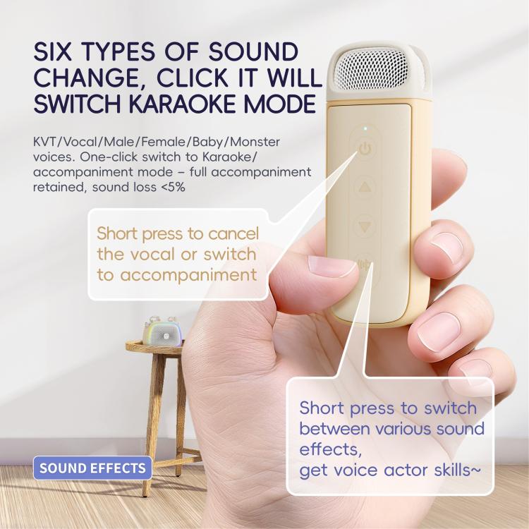 C22 Portable Karaoke Wireless Speaker with Microphone and Shoulder Strap(Green) - Image 6