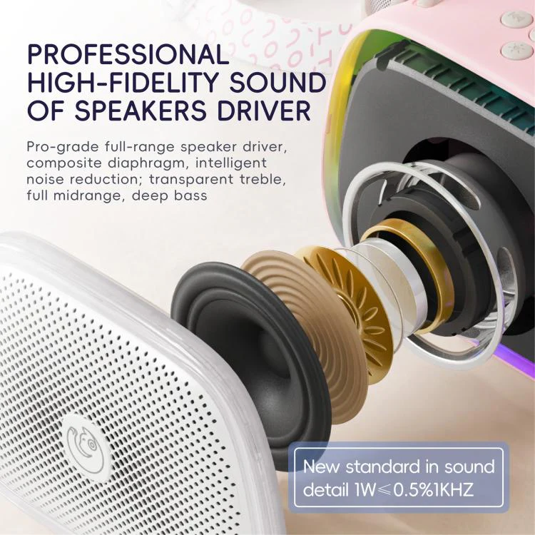 C22 Portable Karaoke Wireless Speaker with Microphone and Shoulder Strap(Purple) - Image 7