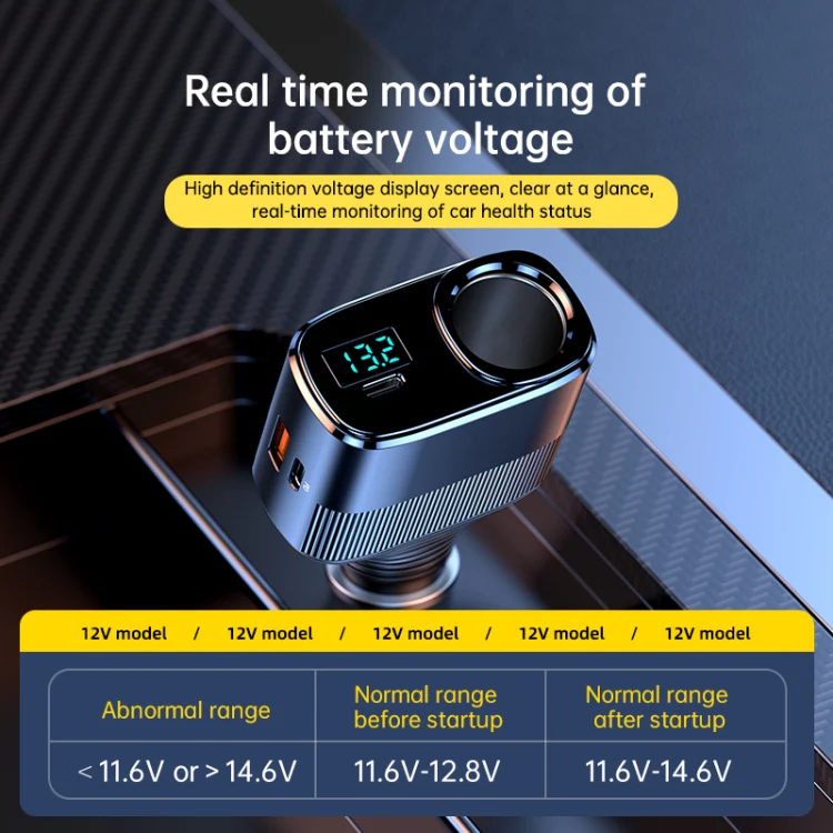 C26 4 in 1 PD45W Type-Cx2+USB Car Cigarette Lighter Fast Charging Charger - Image 5