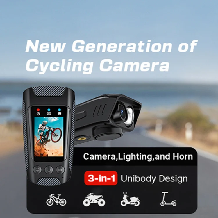 C3 Pro 2 inch IPS Color Screen IPX5 Waterproof Video Recording Lighting Cycling Camera(Black) - Image 3