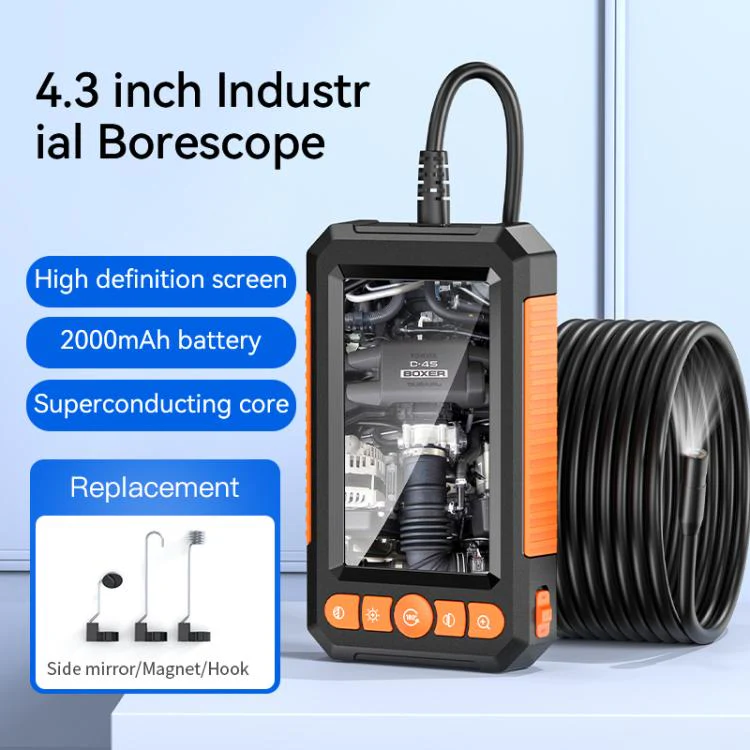 C43 4.3 inch IPS HD Screen 8mm Industry Digital Endoscope, Type:10m Hard Cable Dual-lens - Image 2
