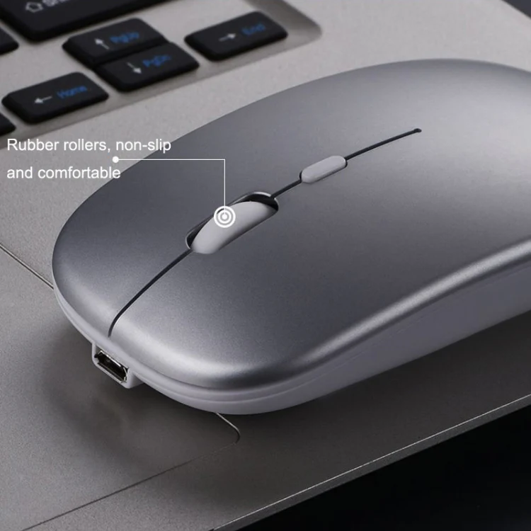 C7002 2400DPI 4 Keys Colorful Luminous Wireless Mouse, Color: Dual-modes Black - Image 4