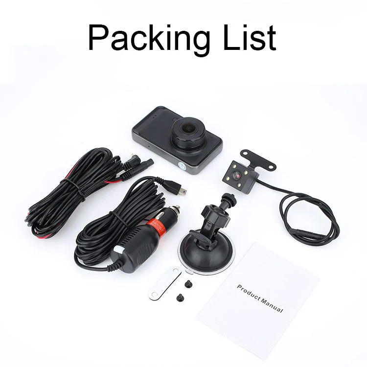 C900 3 Inch 1080P HD Dual-lens Motion Detection Driving Recorder - Image 7