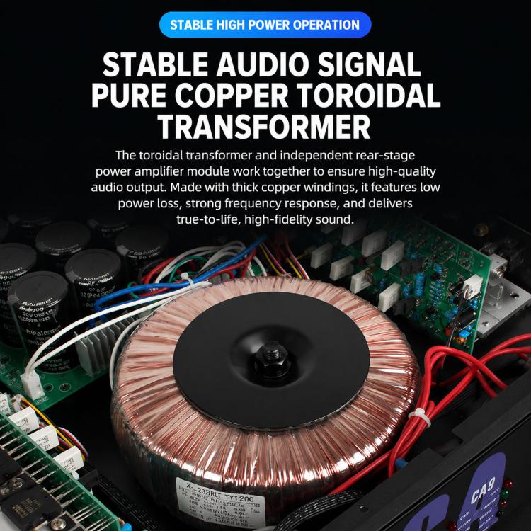 CA12 2000W Stage Dual-Channel Pure Audio Power Amplifier(EU Plug) - Image 10