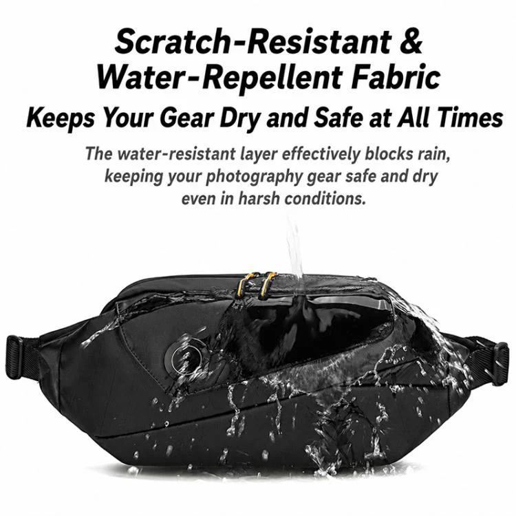 Camera Sling Chest Bag Multifunction Photography Shoulder Bag, Size:30 x 9.5 x 17cm(Black) - Image 4