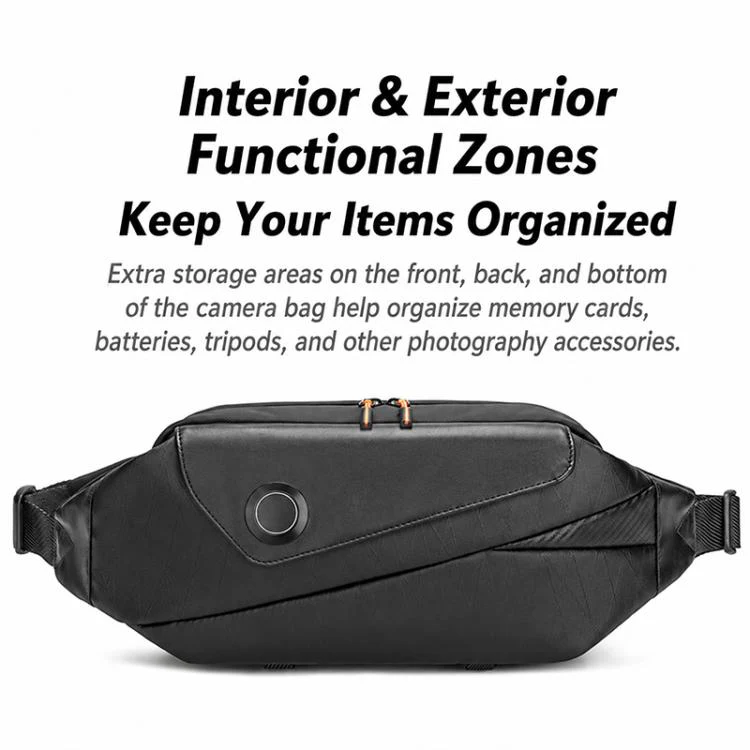 Camera Sling Chest Bag Multifunction Photography Shoulder Bag, Size:30 x 9.5 x 17cm(Black) - Image 7