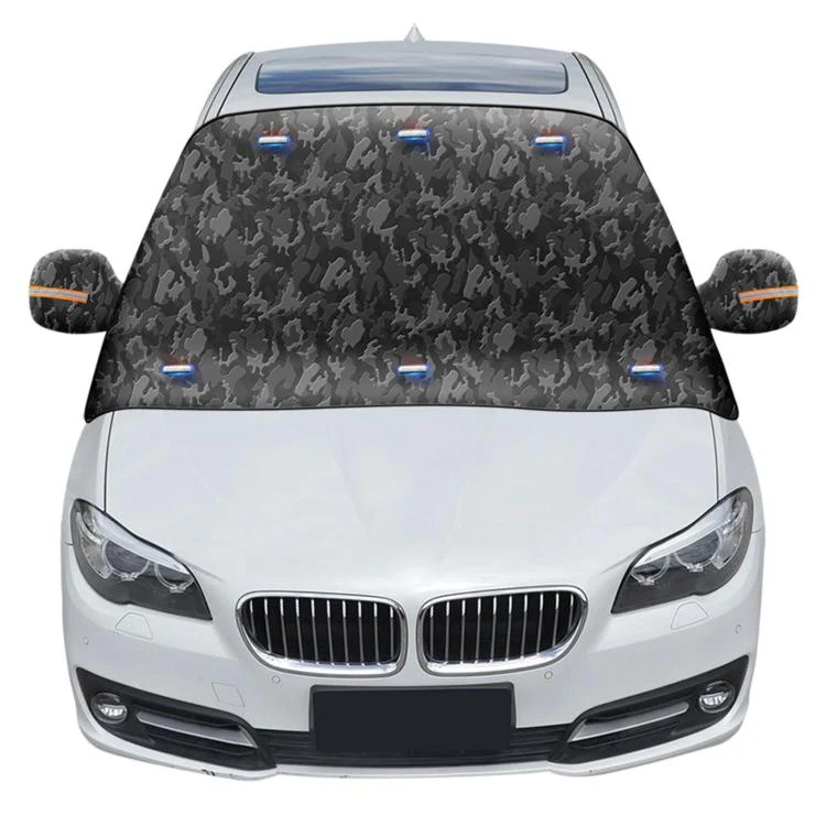 Camouflage Thickened Windproof Car Snow Shield Magnetic Windshield Snow & Sun Cover, Size: Large