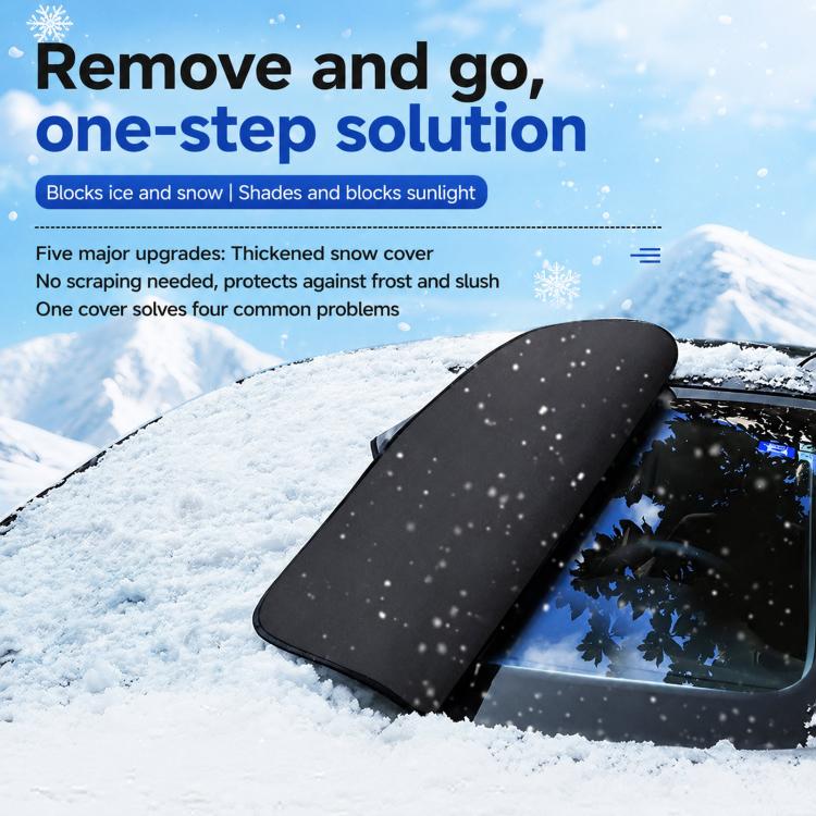 Camouflage Thickened Windproof Car Snow Shield Magnetic Windshield Snow & Sun Cover, Size: Large - Image 4