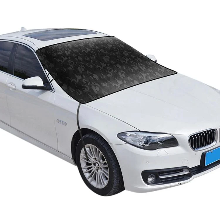 Camouflage Thickened Windproof Car Snow Shield Magnetic Windshield Snow & Sun Cover, Size: Small