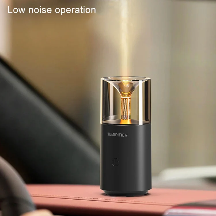 Candle Flame Aromatherapy Diffuser Automatic Scent Sprayer Mini Ambiance Candle Light Humidifier(129 Black) - Image 3