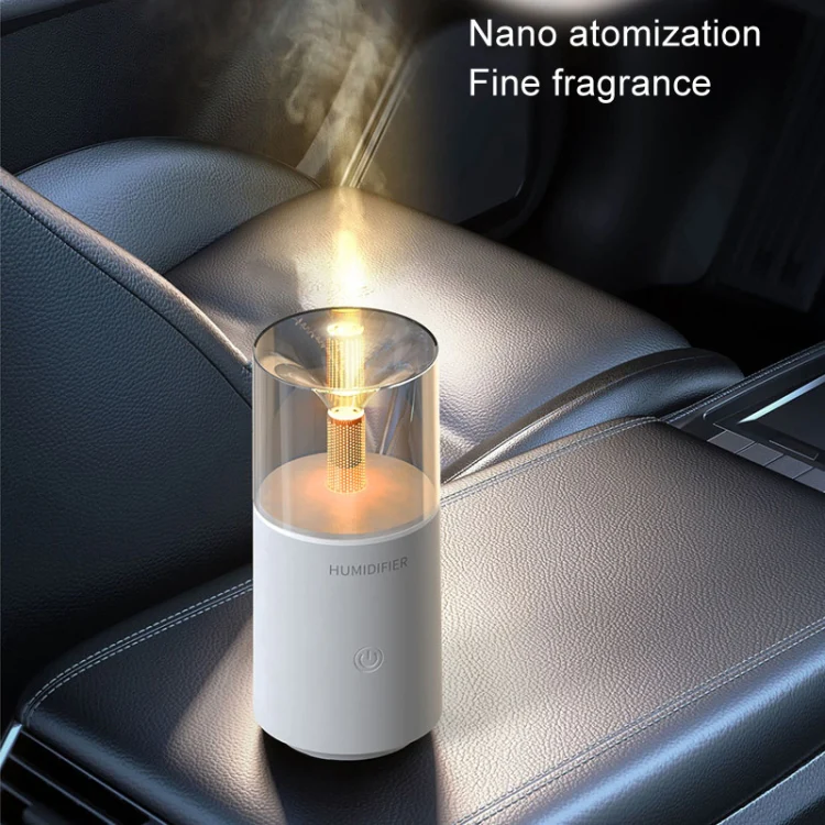 Candle Flame Aromatherapy Diffuser Automatic Scent Sprayer Mini Ambiance Candle Light Humidifier(129 Black) - Image 6