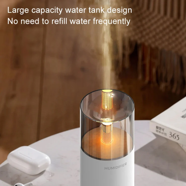 Candle Flame Aromatherapy Diffuser Automatic Scent Sprayer Mini Ambiance Candle Light Humidifier(129 White) - Image 4
