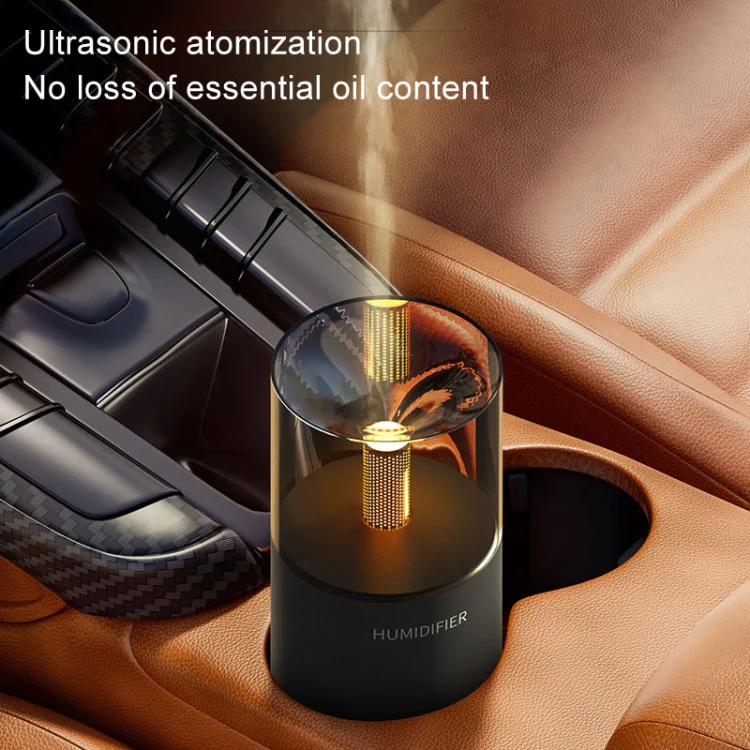 Candle Flame Aromatherapy Diffuser Automatic Scent Sprayer Mini Ambiance Candle Light Humidifier(129 White) - Image 5