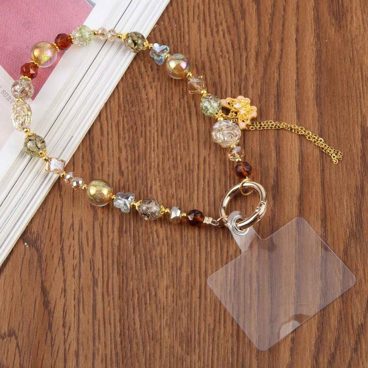 Candy Pearl Butterfly Phone Charm Strap(Green)