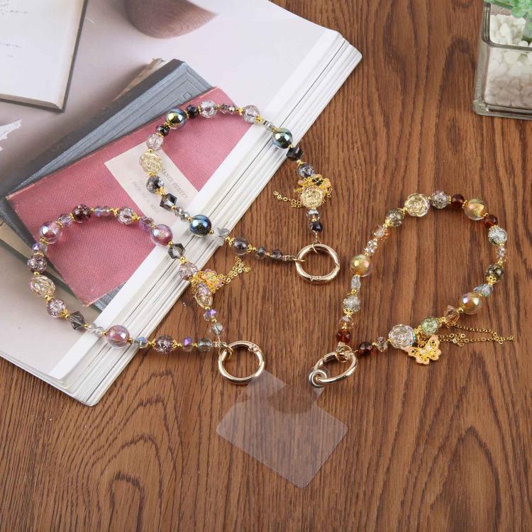 Candy Pearl Butterfly Phone Charm Strap(Green) - Image 6