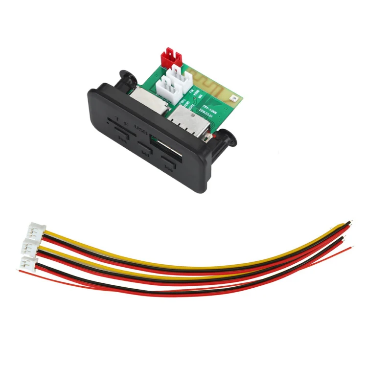Car 12V Audio MP3 Player Decoder Board FM Radio TF Card USB AUX, with Bluetooth (Black) - Image 5