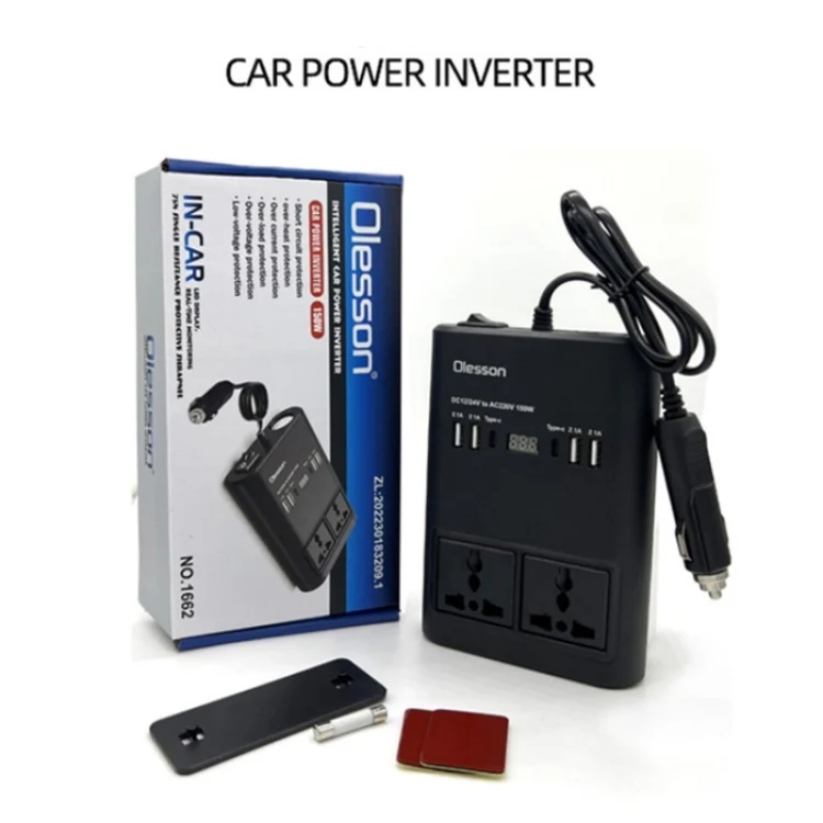 Car 150W Power Socket Cigarette Lighter Car Charger 4USB+2Type-C Car Power Inverter - Image 5